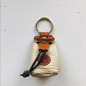 Vintage Dooney & Bourke White Purse Token Key Fob